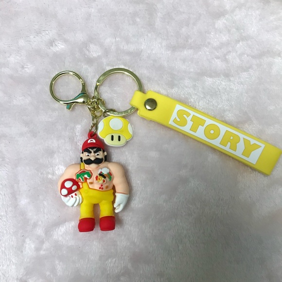 Other - ✨✨5/$10✨✨ Muscle Super Mario 3D Silicone Keychain New